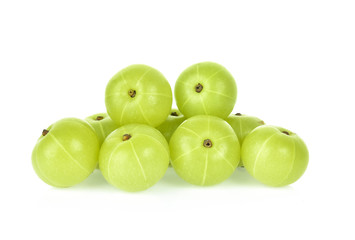 Indian gooseberry isolated on white background