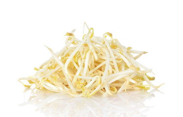 Bean Sprouts on White Background
