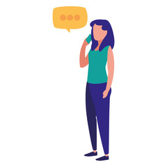 young woman with smartphone