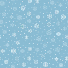 vector winter snow light seamless pattern