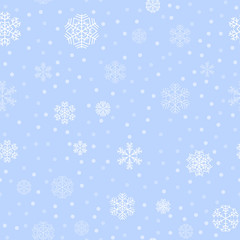 vector winter snow light seamless pattern