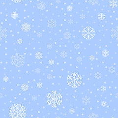 vector winter snow light seamless pattern