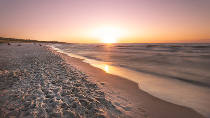 Sunset at the Baltic Sea Beach