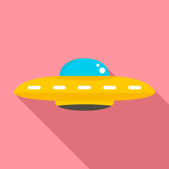 Fototapeta premium Ufo cosmic ship icon. Flat illustration of ufo cosmic ship vector icon for web design