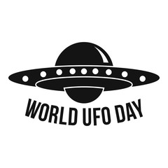 Global ufo day logo. Simple illustration of global ufo day vector logo for web design isolated on white background