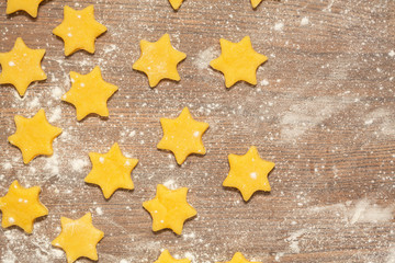 Baking ingredients for Christmas cookies