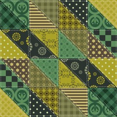 Fototapeta premium patchwork background with different patterns