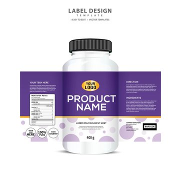 Bottle label, Package template design, Label design, mock up design label template