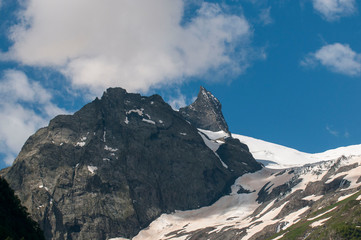 The beautiful landscape of the Caucasus Mountains Dombai
