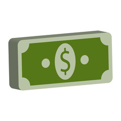 Money dollars. Vector illustration of dollars banknotes, bundle of money. Stack of dollar bills icon.