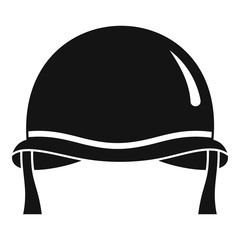 Combat helmet icon. Simple illustration of combat helmet vector icon for web design isolated on white background - obrazy, fototapety, plakaty