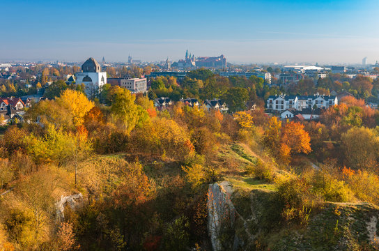 Autumn landscape, Krakow, Poland, Zakrzowek park