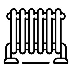 Warm home radiator icon. Outline warm home radiator vector icon for web design isolated on white background