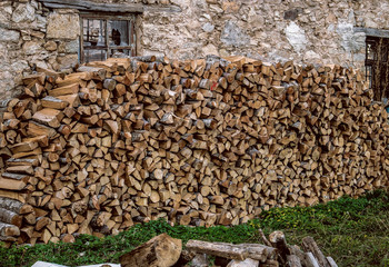 pile of wooden logs