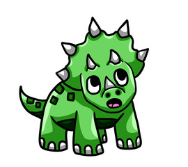 Green Baby Triceratops