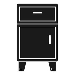 Modern nightstand icon. Simple illustration of modern nightstand vector icon for web design isolated on white background