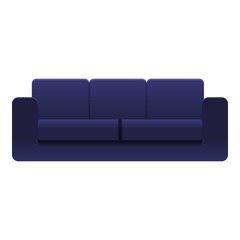 Fashion sofa icon. Cartoon of fashion sofa vector icon for web design isolated on white background