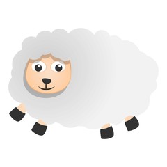 Cute sheep icon. Cartoon of cute sheep vector icon for web design isolated on white background