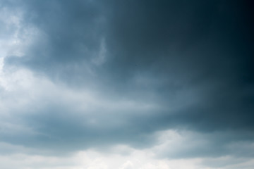 dark storm clouds with background,Dark clouds before a thunder-storm.