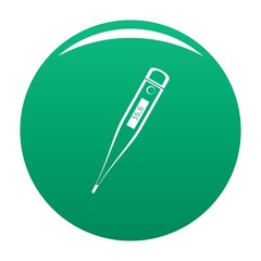 Modern thermometer icon. Simple illustration of modern thermometer vector icon for any design green