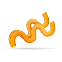 Fototapeta premium Fussili pasta icon. Cartoon of fussili pasta vector icon for web design isolated on white background