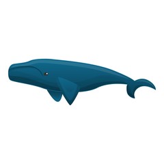 Blue whale icon. Cartoon of blue whale vector icon for web design isolated on white background