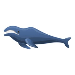 Humpback whale icon. Cartoon of humpback whale vector icon for web design isolated on white background