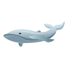 Grey whale icon. Cartoon of grey whale vector icon for web design isolated on white background