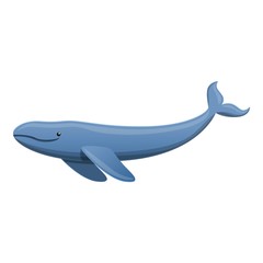 Cute whale icon. Cartoon of cute whale vector icon for web design isolated on white background