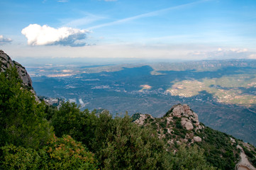 View from the mountains of Montserrat, Spain