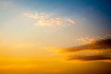 sunset in the sky