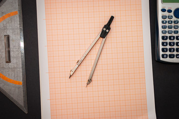 Paper and equipment for a technical drawing