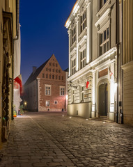 Krakow, Poland, Kanonicza street in the night
