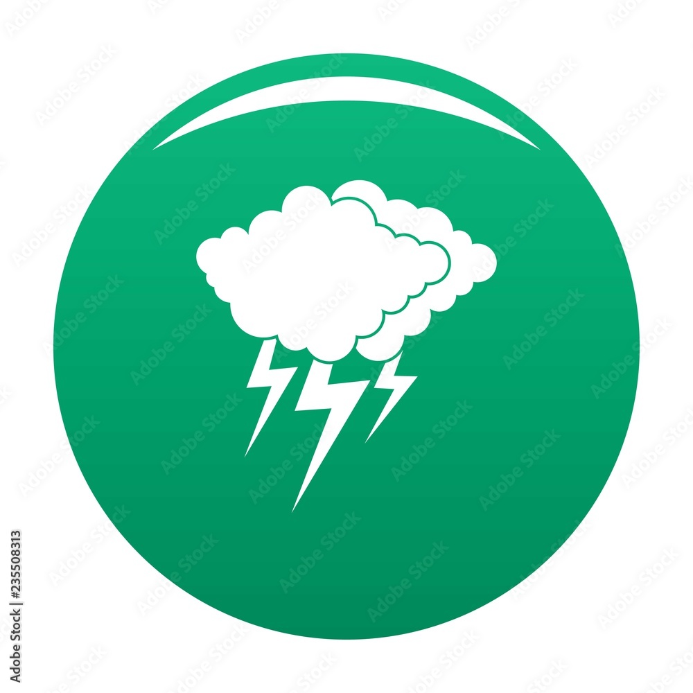 Canvas Prints cloud thunder flash icon. simple illustration of cloud thunder flash vector icon for any design gree