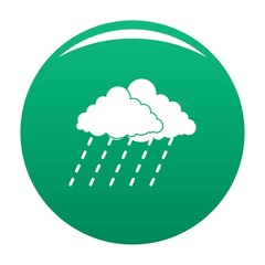 Cloud rain storm icon. Simple illustration of cloud rain storm vector icon for any design green