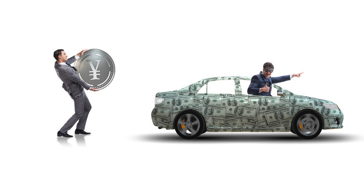 Concept of car purchase on credit terms