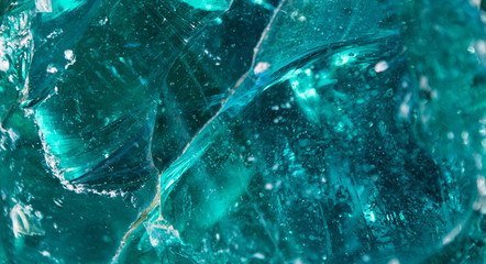 Green crystal mineral