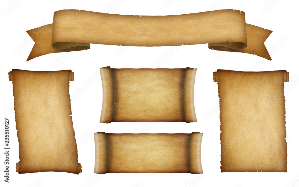 Wall mural paper scroll banner collection 4