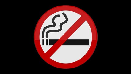 Sign No Smoking Alpha Channel