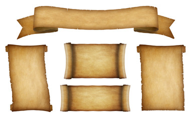 Paper scroll banner collection 4