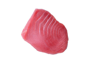 tuna steak on white background