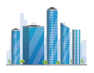 Fototapeta premium City skyline urban park background vector elements illustration and environmental eco.