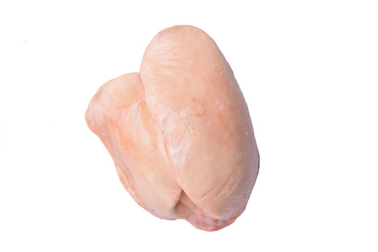 fuagra on white background, goose liver, isolated