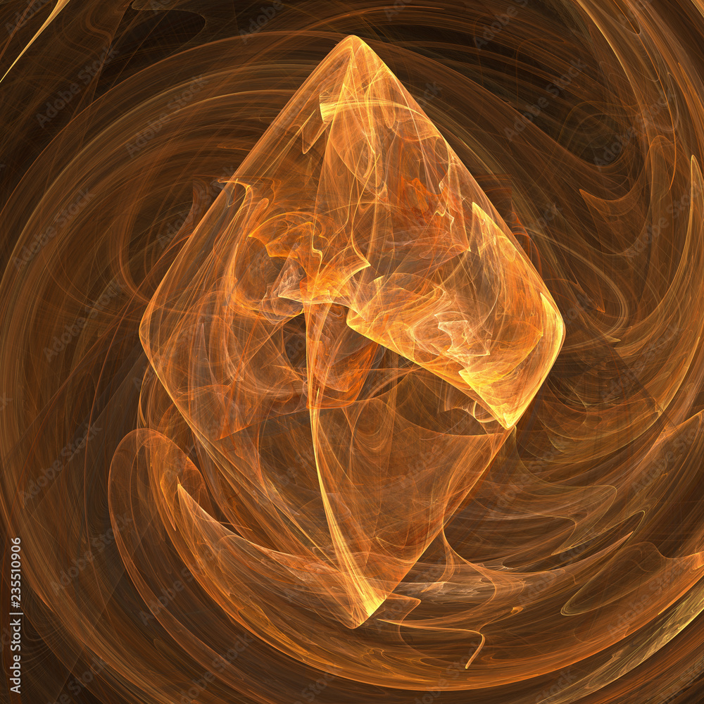 Canvas Prints yellow vertigo helix clouds curves turned to diamond futuristic fractal backdrop