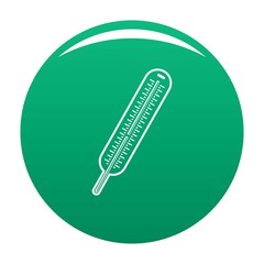 Mercury thermometer icon. Simple illustration of mercury thermometer vector icon for any design green