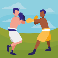 boxers fighting avatars characters