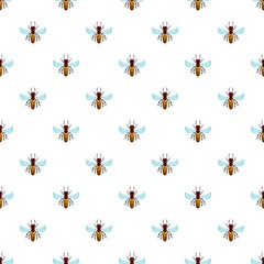 Bee pattern seamless vector repeat for any web design