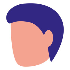 young man head avatar character