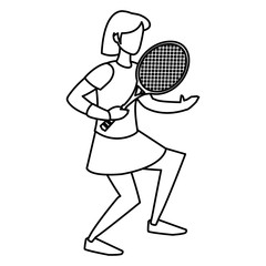young woman playing tennis