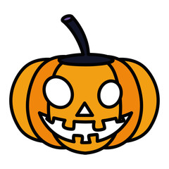 happy halloween pumpkin character